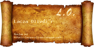 Lacza Olivér névjegykártya