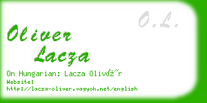 oliver lacza business card